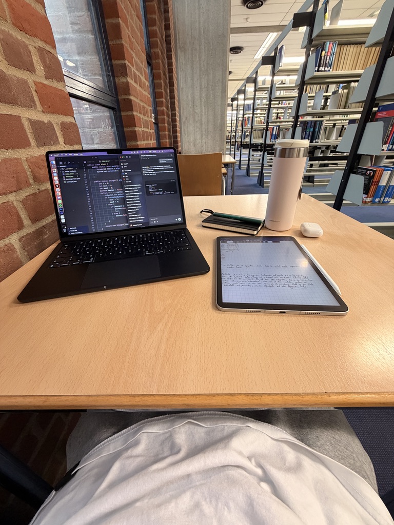 Vorbereitung in der Bibliothek